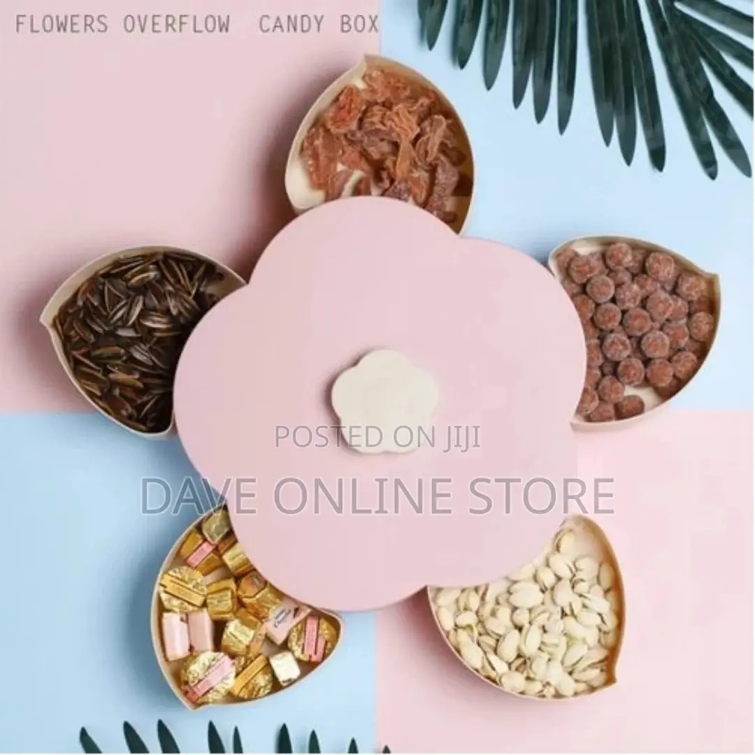 Pink Candy Box Serving Rotating Tray Storage