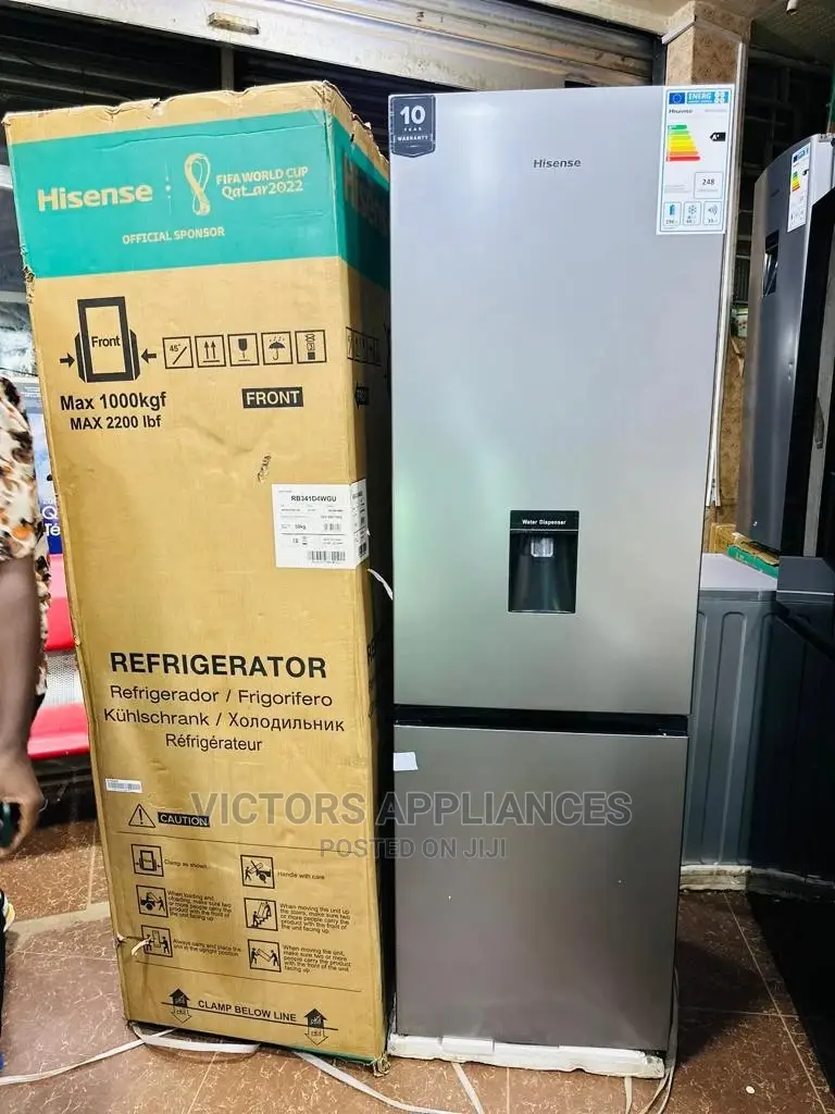 Hisense 341L Double Door Refrigerator With Water Dispenser