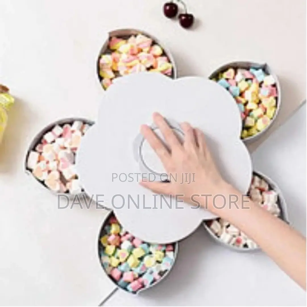 White Candy Box Serving Rotating Storage Tray