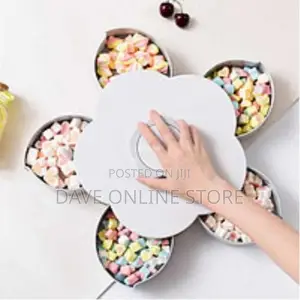White Candy Box Serving Rotating Storage Tray