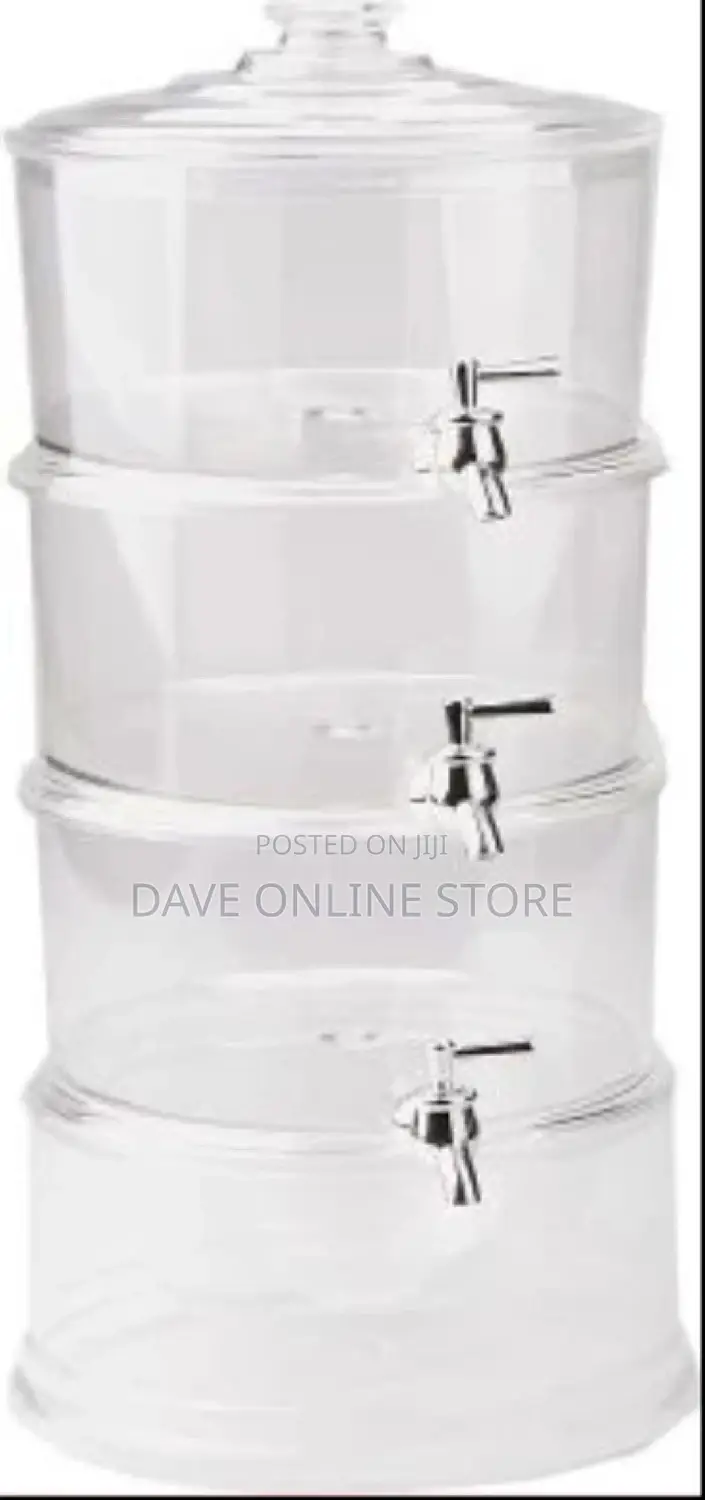 Acrylic 3-tier Water, Juice Drink Dispenser