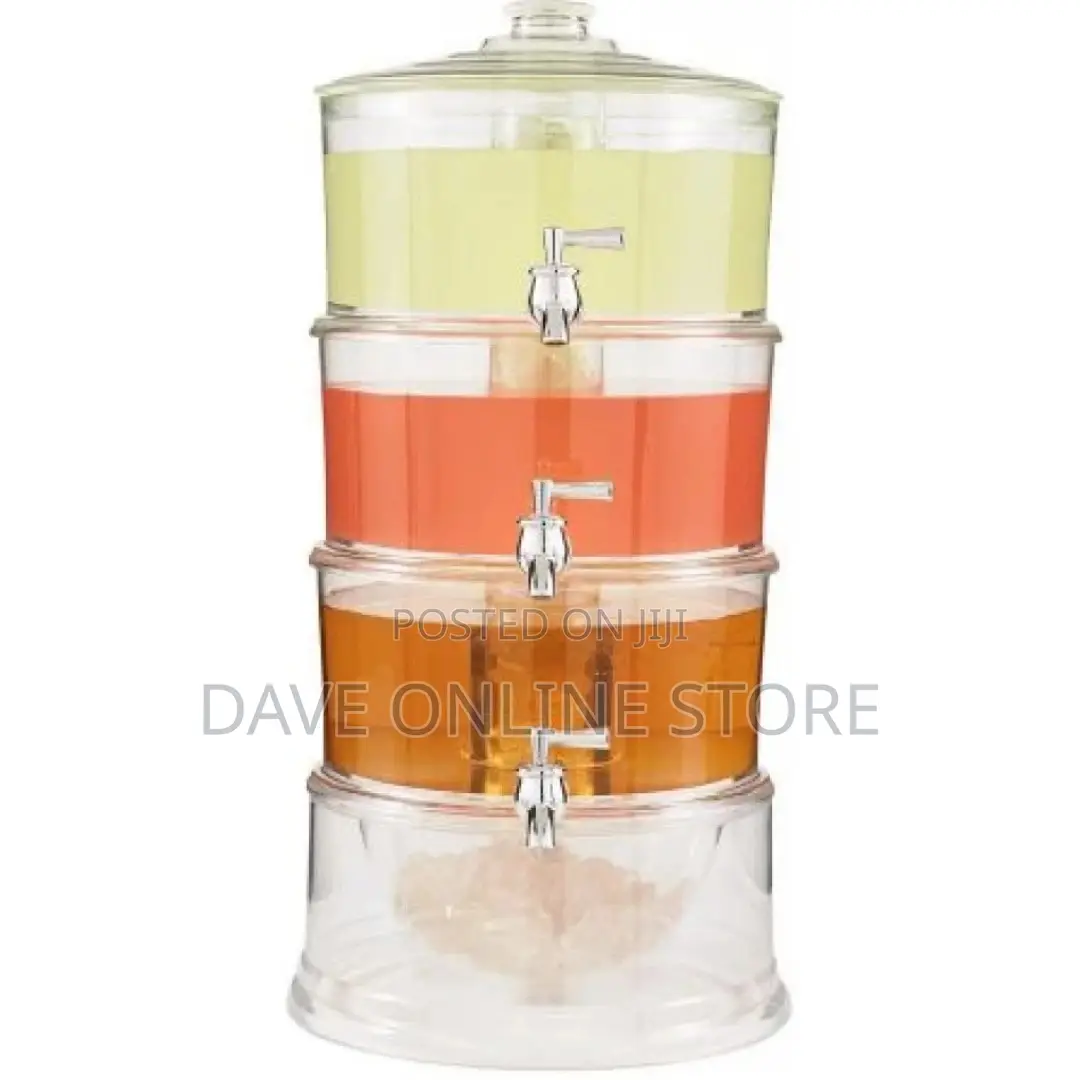 Acrylic 3-tier Water, Juice Drink Dispenser