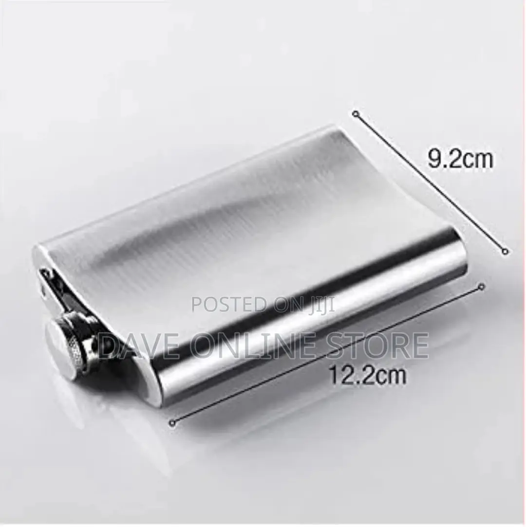 24oz Stainless Steel Hip Flask Bottle -Silver