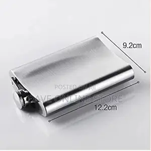 24oz Stainless Steel Hip Flask Bottle -Silver