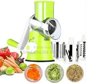 Table Top Drum Grater Vegetable Slicer, Green