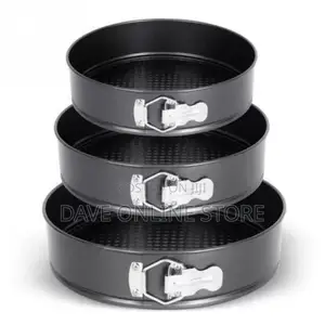 3 Pieces of Round Baking Cake Mould Pans Trays