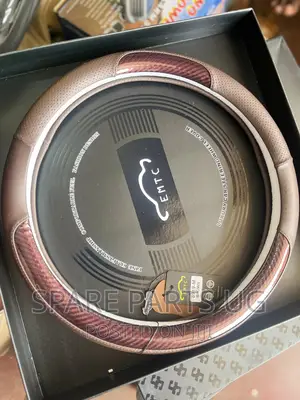 Brown Leather Carbon Brown Steering Wheel Cover
