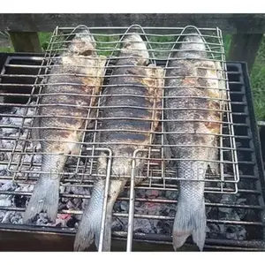 Section BBQ Barbeque Fish Charcoal Grill Net Basket