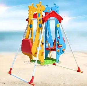 2 Seater Double Giraffe Plastic Swing Set
