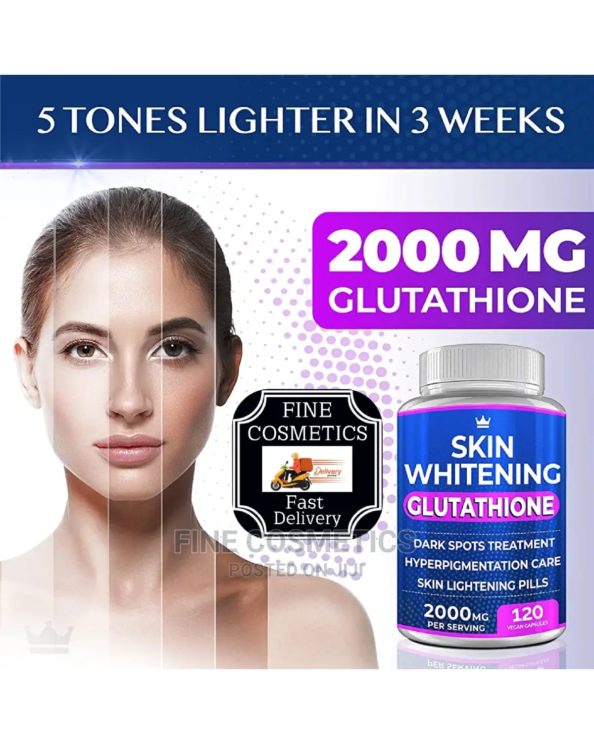 Original Skin Lightening Glutathione Pills +Vitamin C Tablet