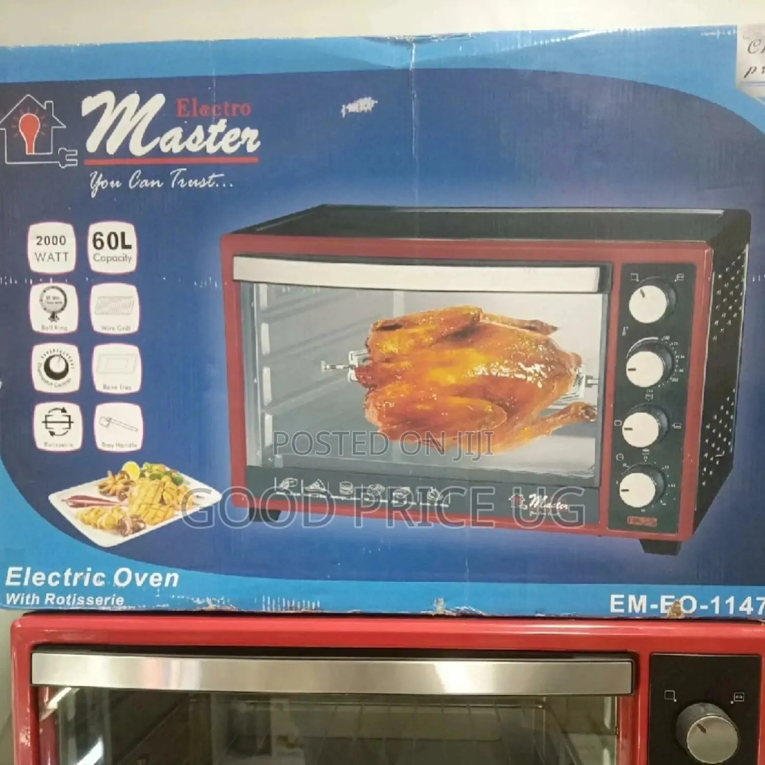 60 Litres Electro Master Oven With 2 Years Open Warranty