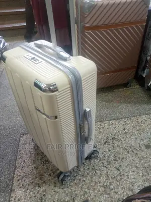 Suitcase Plastic. Medium ( Cream)