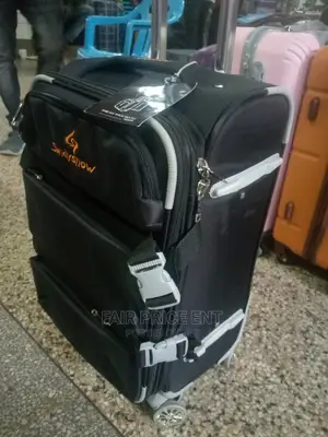 Executive Cloth Suitcase Large ( Black)