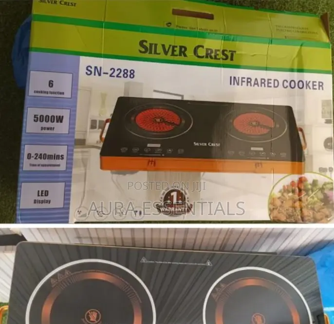 Double Infrared Cooker - 2 Burner( Silver Crest)