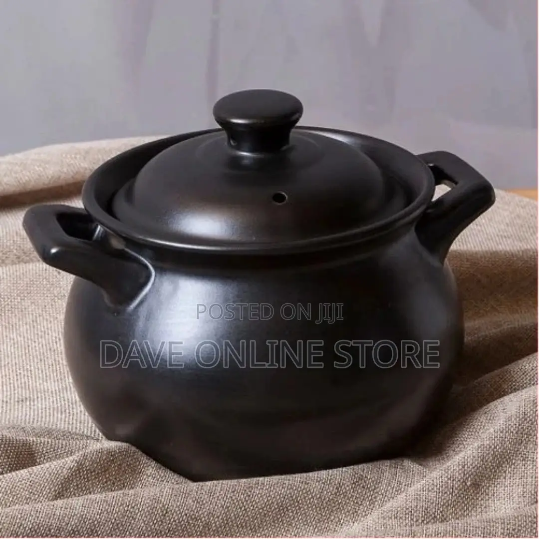 2.9L Dish Clay Ceramic Stew Cooking Pot Pan