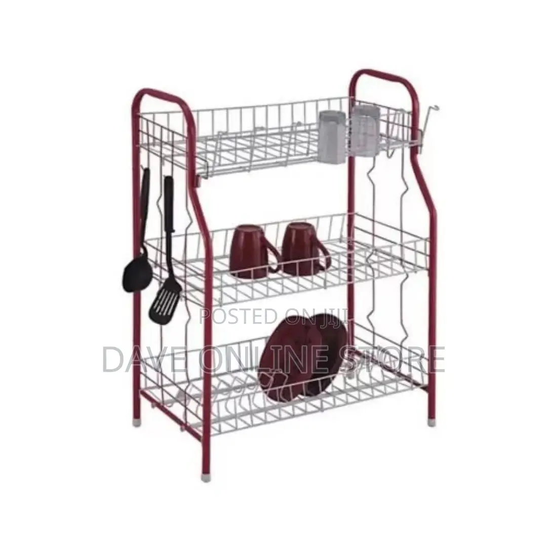 3 Tier Stainless Steel Dish Drainer Storage Rack,