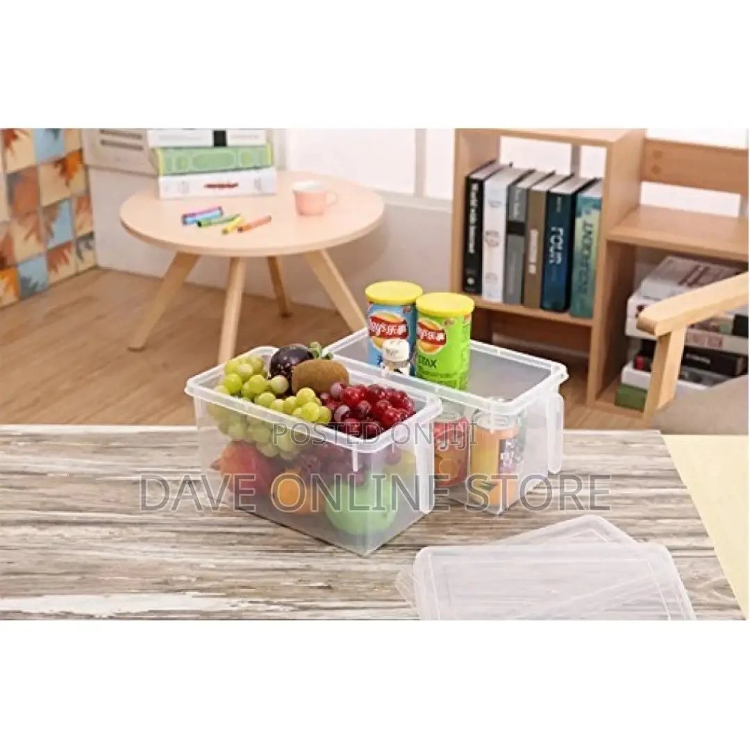 ABS Plastic Fridge Storage Box With Handle Cover Container