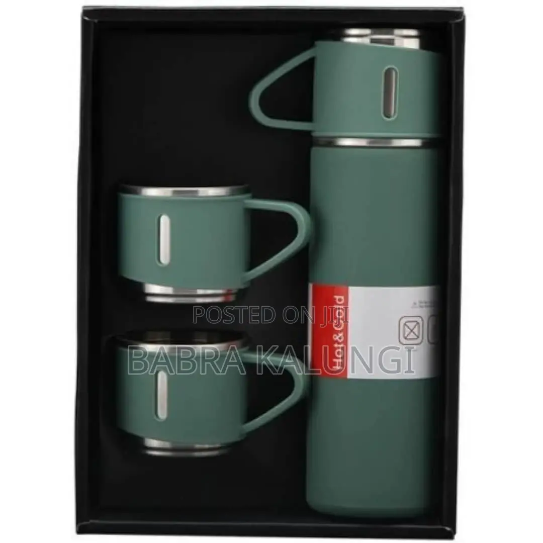 Travel Vacuum Flask Set With Cups