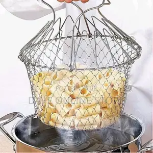 Foldable Multi-Purpose Chef Basket – Silver