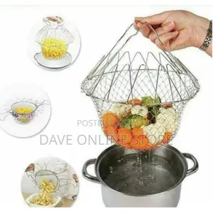 Foldable Multi-Purpose Chef Basket – Silver