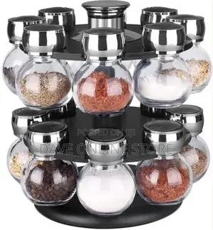 16pc Revolving Jar Kitchen Herbs Spice Rack