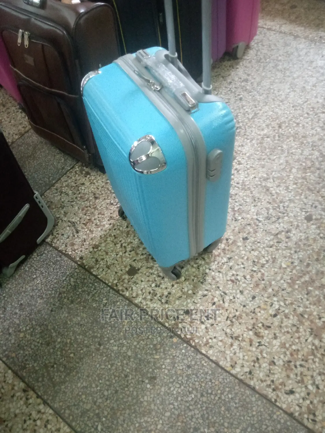 Plastic Suitcase Small (Blue )