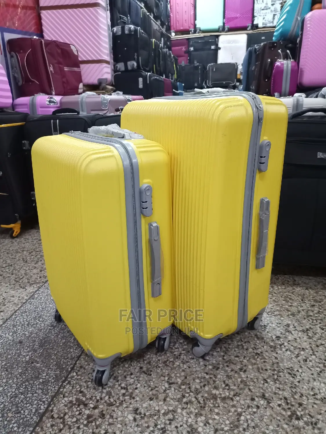 Plastic Suitcases (Yellow 