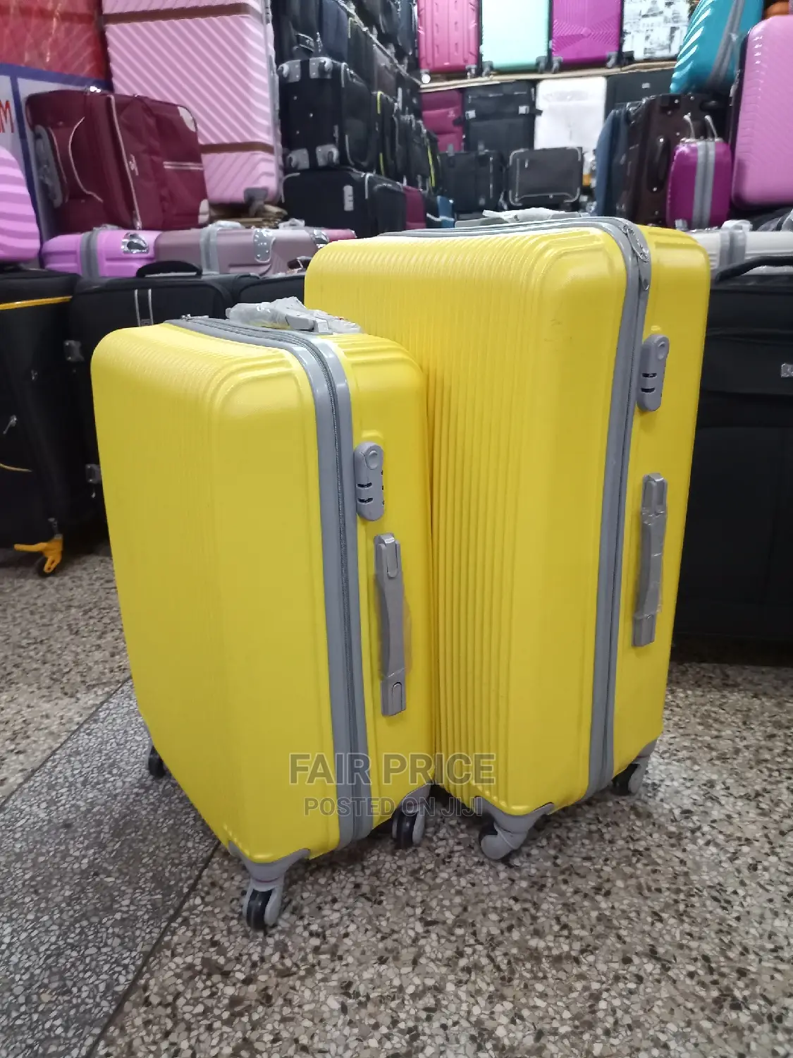 Plastic Suitcases (Yellow 