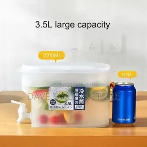 3.5L Fridge Beverage Dispenser With Faucet Container-