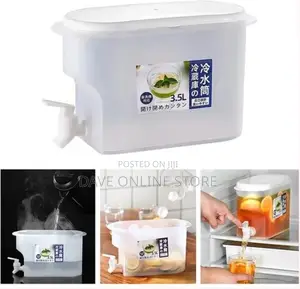 3.5L Fridge Beverage Dispenser With Faucet Container-