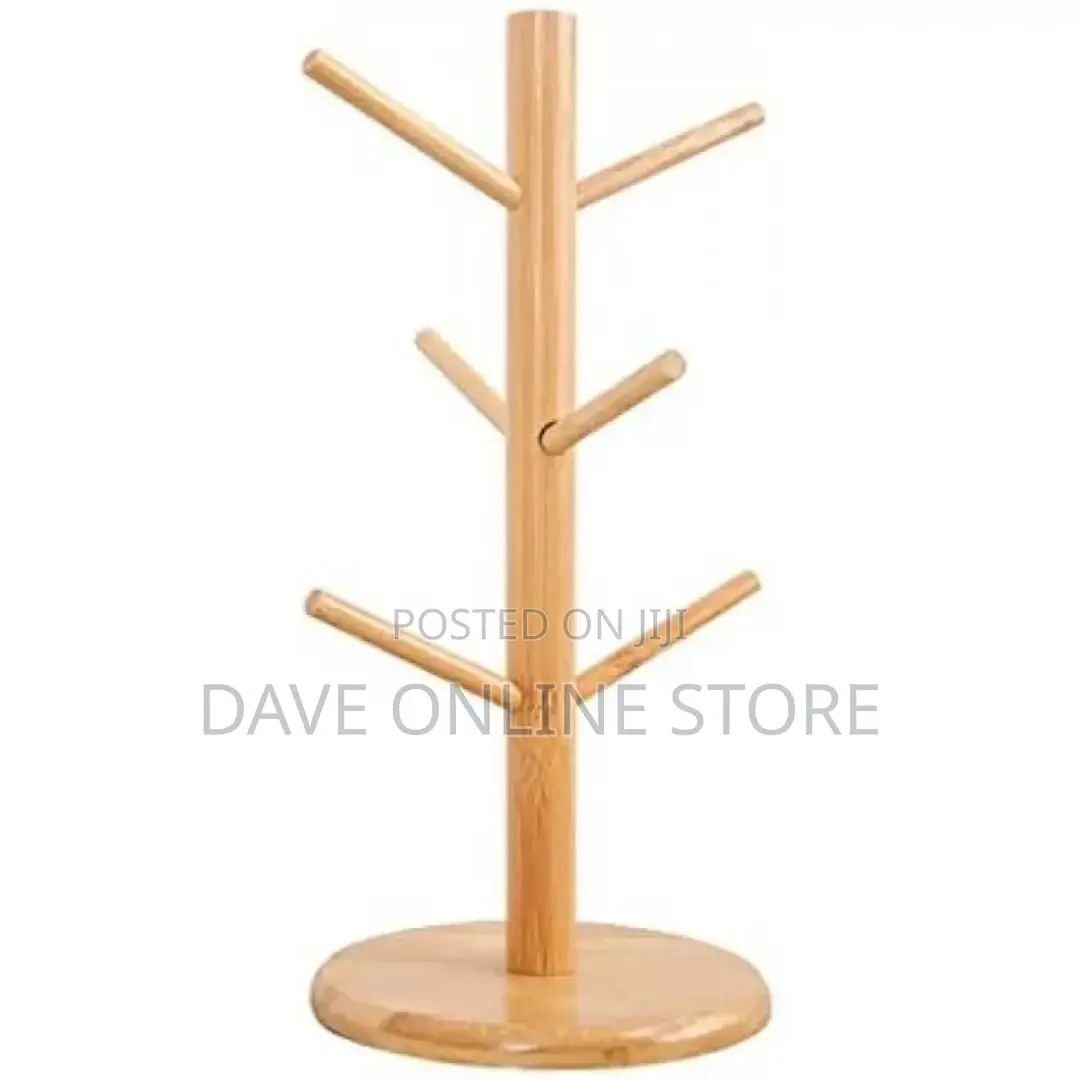 Bamboo Tree Mug Stand Coffee Cup Holder Rack Dryer