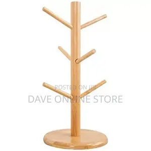 Bamboo Tree Mug Stand Coffee Cup Holder Rack Dryer