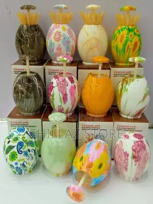 Egg Shaped Plastic Toothpick Holder