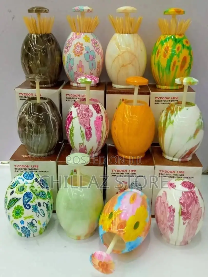Egg Shaped Plastic Toothpick Holder