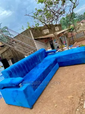 L Shape Sofa Blue