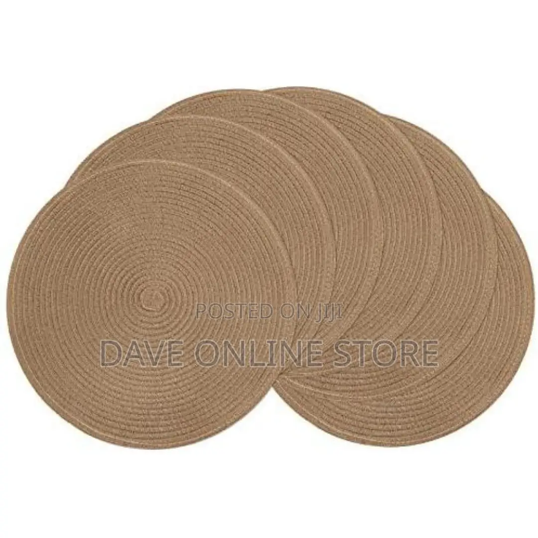 6 Round Decorative Placemats Table Mats-
