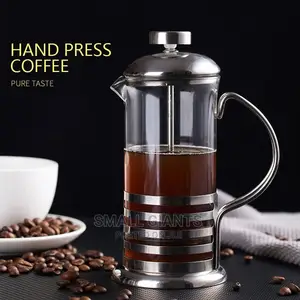 Stainless Steel French Press Coffee Maker Glass Teapot
