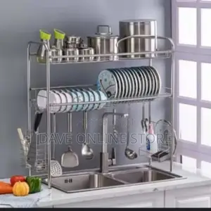 2 Tier Over the Sink Dish Drying Rack Drainer.