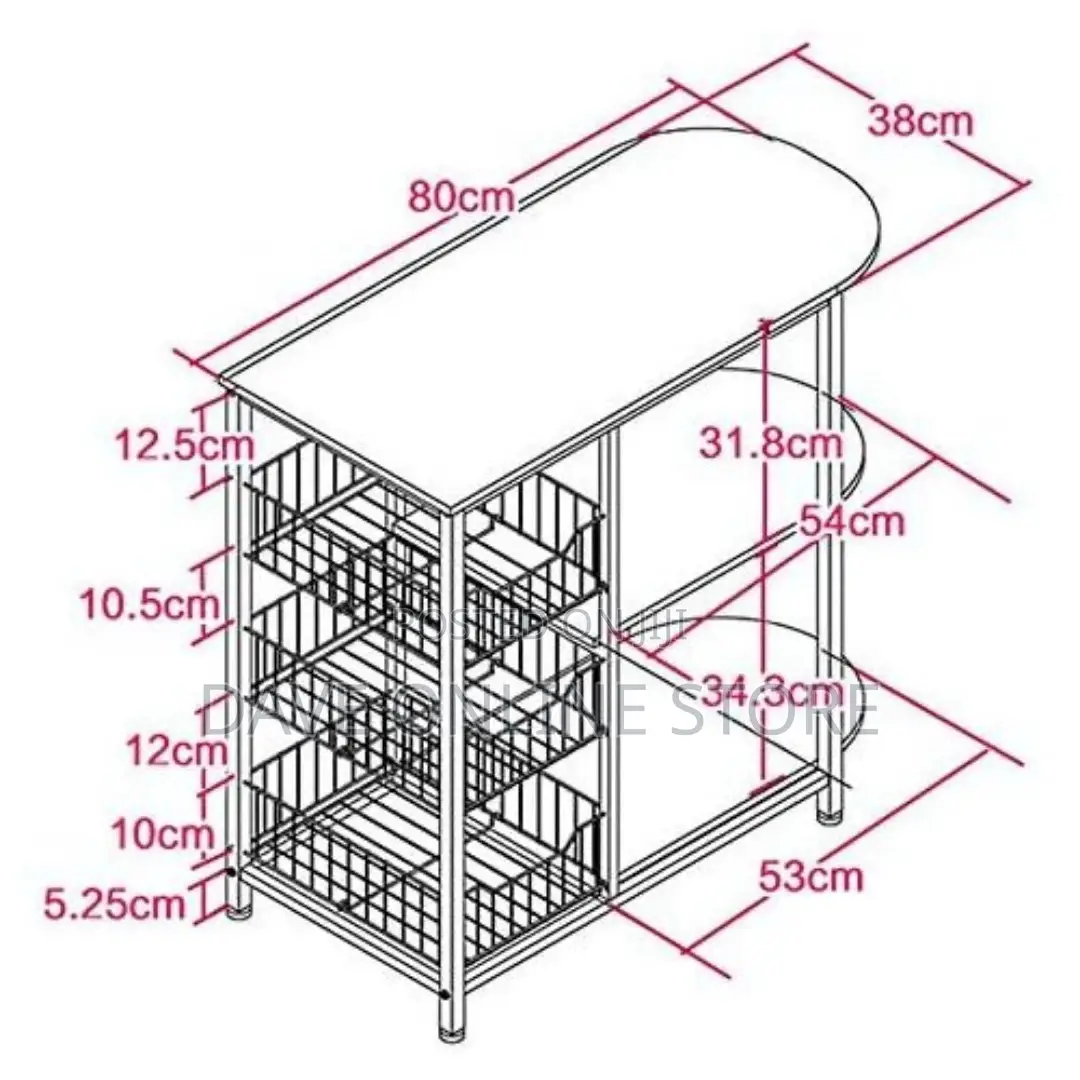 Microwave Oven Stand Storage Organizer Trolley Rack