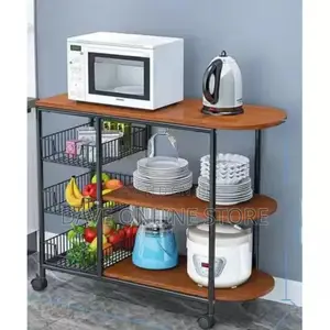 Microwave Oven Stand Storage Organizer Trolley Rack