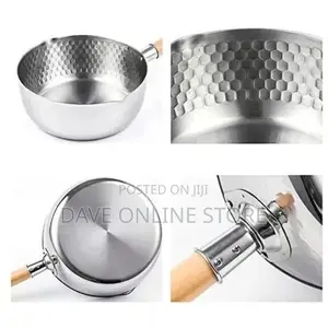 24cm Stainless Steel Wok Pot Milk Saucepan