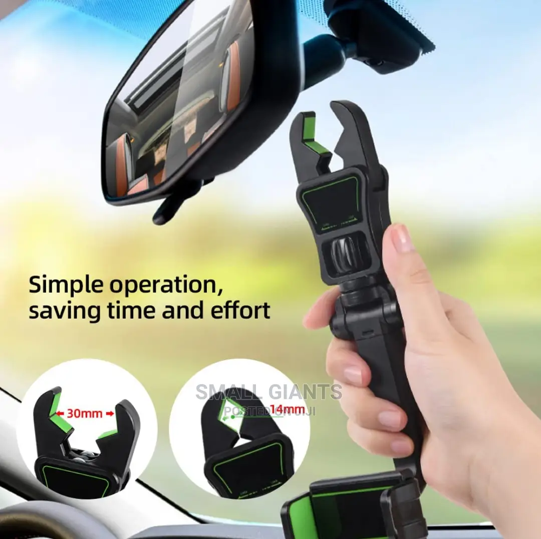 Multi-Function Rearview Mirror Cell Phone Holder