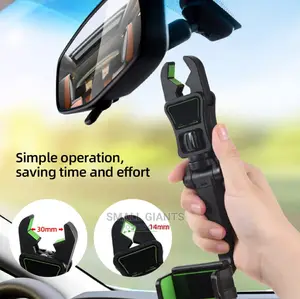 Multi-Function Rearview Mirror Cell Phone Holder