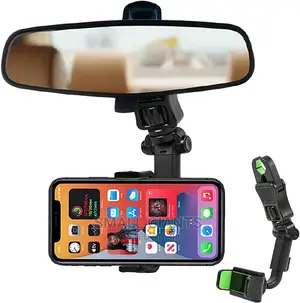 Multi-Function Rearview Mirror Cell Phone Holder