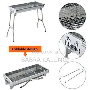 Portable Folding Steel Charcoal Barbeque Grill Smoker