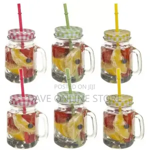 6 Pieces of Juice Glass Mason Jars Cup Mugs