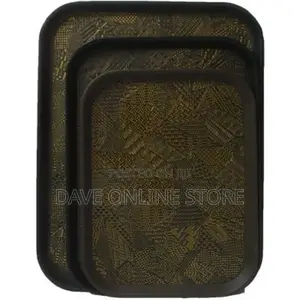 3 Piece Non Slide Rubber Serving Trays-