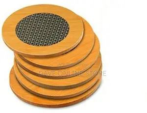 6 Piece Bamboo Mug/Glass Cover Coasters