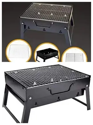 BBQ Portable Foldable Charcoal Barbecue Grill – Black