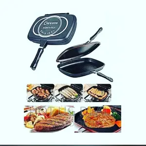 Non- Sticky Double Grill Pan 40cm - Black
